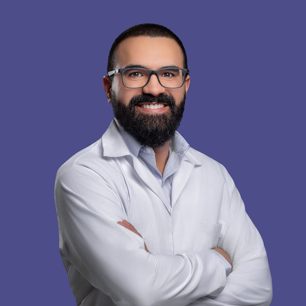 Headshot photography with purple background in Oxnard, California.