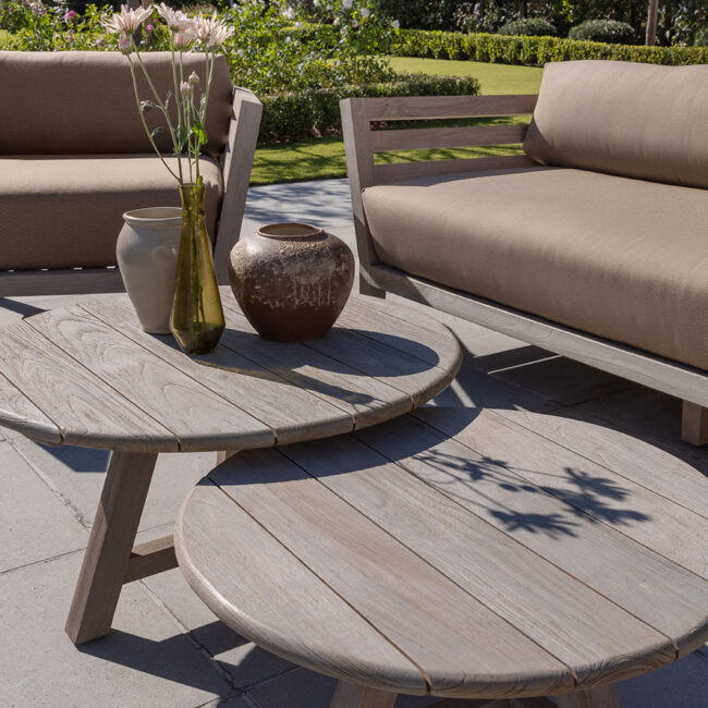 Outdoor teak furniture brand photoshoot in Los Angeles.