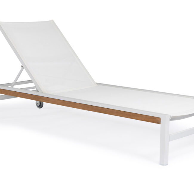White Beverly Hills Aluminum Outdoor Sun Lounger